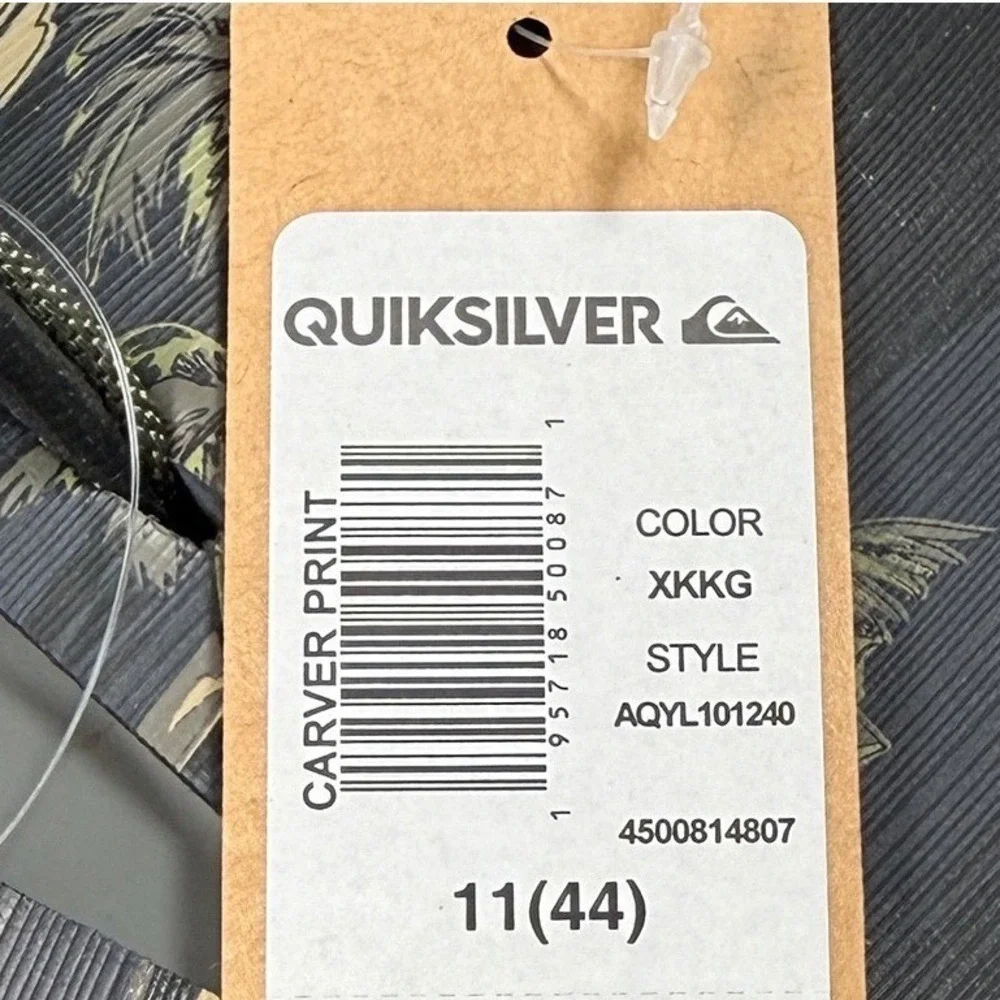 Quiksilver Carver Print Sandals / Flip-Flops - NWT Mens 11 Black - #49556-K4